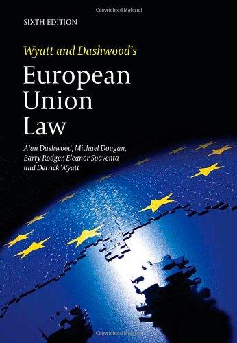 Wyatt and Dashwood's European Union Law