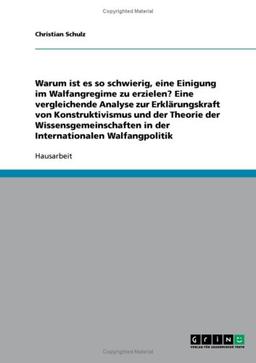 Warum ist es so schwierig, eine Einigung im Walfangregime zu erzielen? Eine  vergleichende Analyse zur Erklärungskraft von Konstruktivismus und der ... in der Internationalen Walfangpolitik