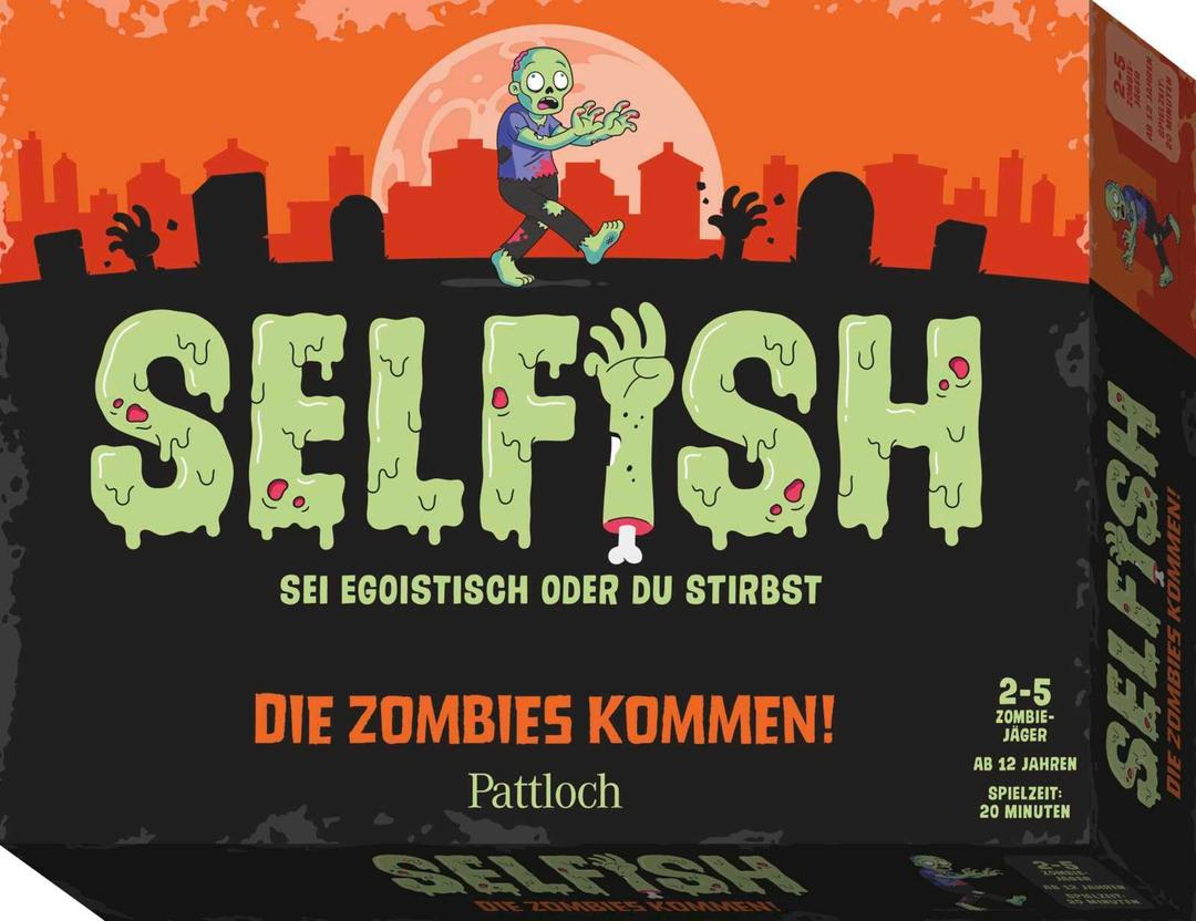 Selfish - Die Zombies kommen!: Sei egoistisch oder du stirbst | Strategisches Kartenspiel mit schwarzem Humor | Für 2-5 Personen | ab 12 Jahren | 20 Minuten