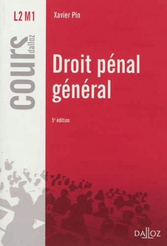 Droit pénal général : L2 M1 : 2012