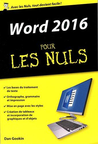 Word 2016 pour les nuls