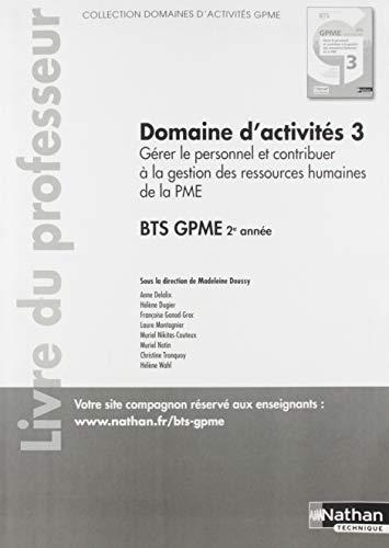 Domaine d'activité 3 - BTS 2ème année GPME (DOM ACT GPME) - Professeur - 2019 (PROFESSEURS BTS)