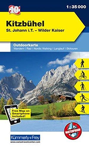 Kitzbühel, St. Johann i. T., Wilder Kaiser: Nr. 10, Outdoorkarte Österreich, 1:35 000, Freemap on Smartphone included (Kümmerly+Frey Outdoorkarten Italien)