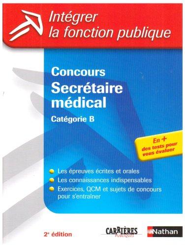 Concours secrétaire médical, catégorie B