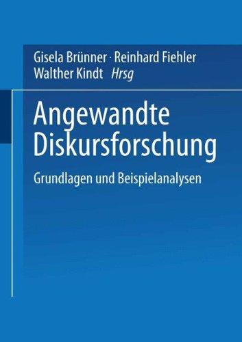 Angewandte Diskursforschung, 2 Bde., Bd.1, Grundlagen und Beispielanalysen