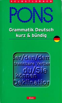 PONS Grammatik kurz & bündig, Deutsch