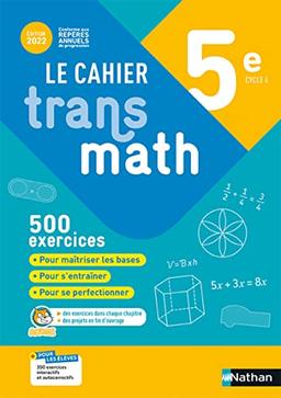 Le cahier Transmaths 5e, cycle 4