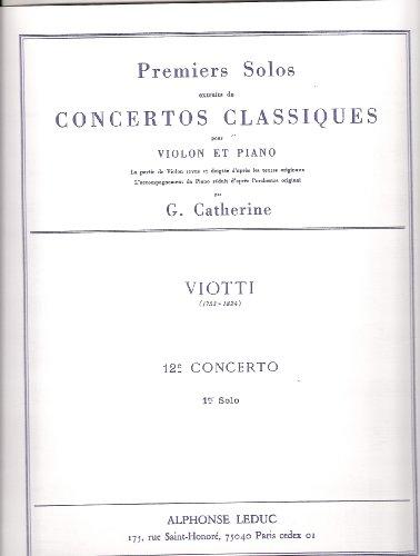 PREMIERS SOLOS CONCERTOS CLASSIQUES:N012 VIOLON ET PIANO