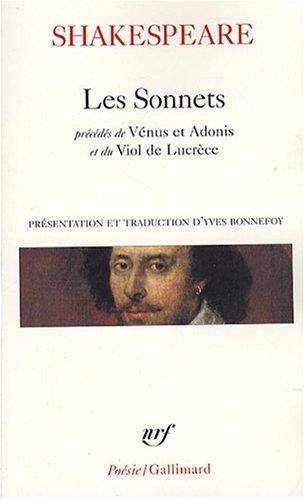 Les sonnets. Vénus et Adonis. Le viol de Lucrèce