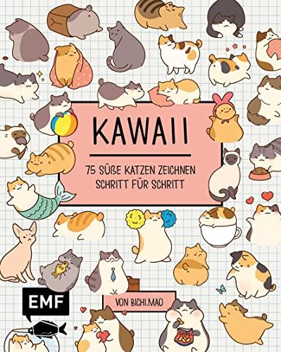 Kawaii: 75 süße Katzen zeichnen – Mit Schritt-Anleitungen: Von Bichi.Mao