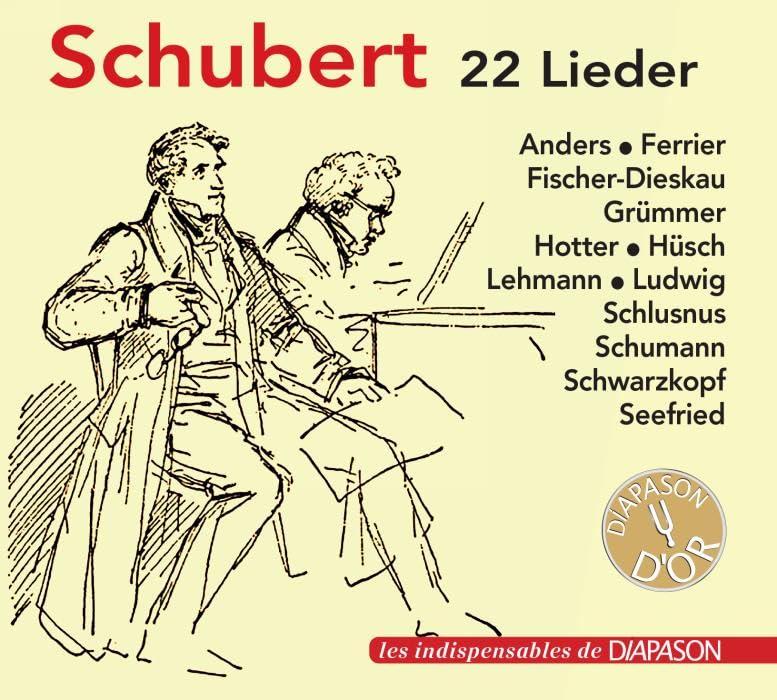 Schubert : 22 Lieder. Anders, Ferrier, Fischer-Dieskau, Grümmer, Hotter, Lehmann, Ludwig, Schwarzkopf, Seefried.