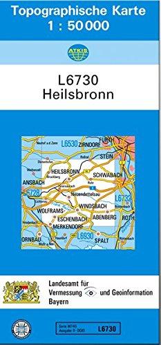 TK50 L6730 Heilsbronn: Topographische Karte 1:50000 (TK50 Topographische Karte 1:50000 Bayern)