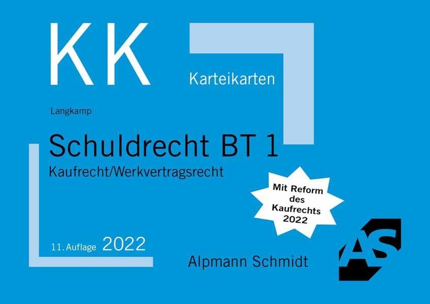 Karteikarten Schuldrecht BT 1: Kaufrecht / Werkvertragsrecht (Karteikarten Zivilrecht)