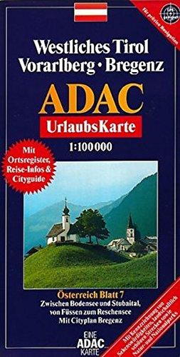 Westl. Tirol, Vorarlberg, Bregenz, GPS-genau (ADAC Urlaubskarten)