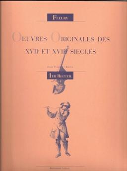 OEUVRES ORIGINALES DES 17EME ET 18EME SIECLES VOLUME 1 FLUTE ET BASSE CONTINUE