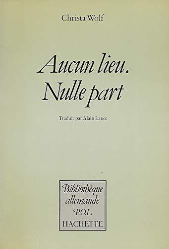 Aucun lieu. Nulle part.