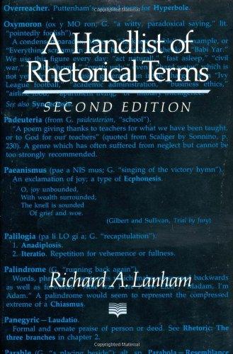 Handlist of Rhetorical Terms