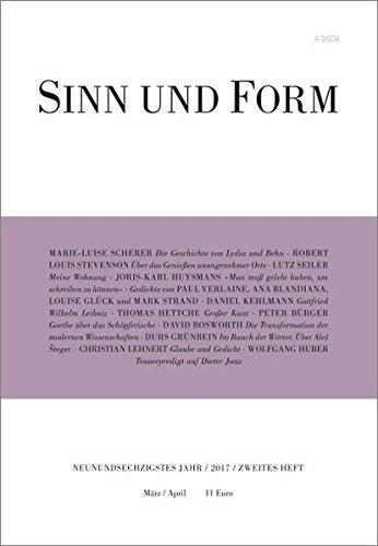 Sinn und Form 2/2017 (Sinn und Form / Beiträge zur Literatur)