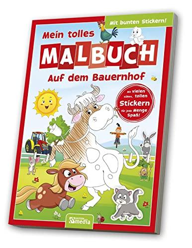 Malbuch mit Stickern: Bauernhof