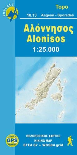 Alonisos Topografische Wanderkarte 10.13 1 : 25 000: Griechische Inseln - Ägäis - Sporaden - Aegean Sporades (Topo Iles)