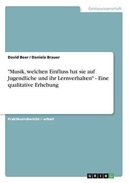 "Musik, welchen Einfluss hat sie auf  Jugendliche und ihr Lernverhalten" - Eine qualitative Erhebung