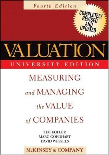 Valuation: Measuring and Managing the Value of Companies (Wiley Finance)