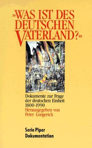 Was ist des Deutschen Vaterland?