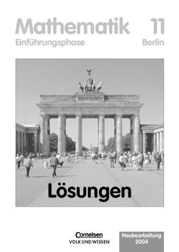 11. Schuljahr: Einführungsphase - Lösungen zum Schülerbuch