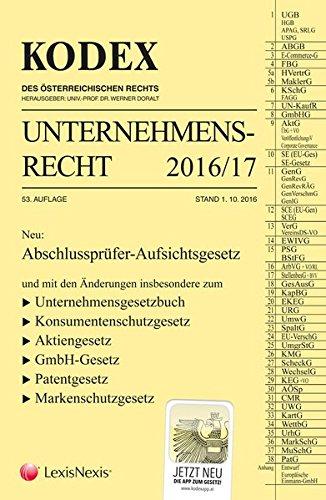 KODEX Unternehmensrecht 2016/17