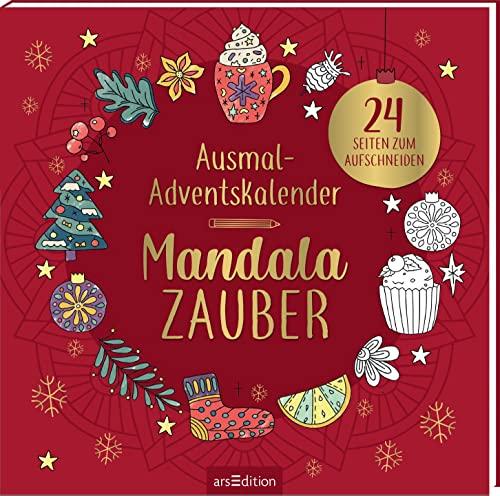 Ausmal-Adventskalender Mandala-Zauber: 24 Seiten zum Aufschneiden | Ein Adventskalender zum Ausmalen mit 24 Malvorlagen und Bastelideen für alle Malfans