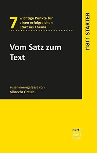 Vom Satz zum Text (narr STARTER)