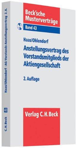 Anstellungsvertrag des Vorstandsmitglieds der Aktiengesellschaft