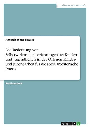 Die Bedeutung von Selbstwirksamkeitserfahrungen bei Kindern und Jugendlichen in der Offenen Kinder- und Jugendarbeit für die sozialarbeiterische Praxis