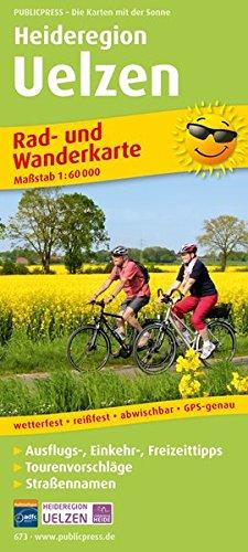 Heideregion Uelzen: Rad- und Wanderkarte mit Ausflugzielen, Einkehr- und Freizeittipps, Tourenvorschlägen, Straßennamen