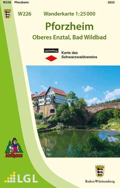 W226 Wanderkarte 1:25000 Pforzheim: Oberes Enztal, Bad Wildbad