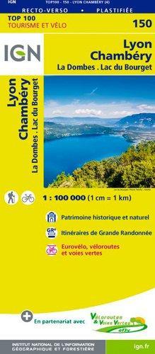 IGN 1 : 100 000 Lyon Villefranche-sur-Saone: Top 100 Tourisme et Découverte. Patrimoine historique et naturel / Courbes de niveau / Itinéaires de randonnée / Compatible GPS