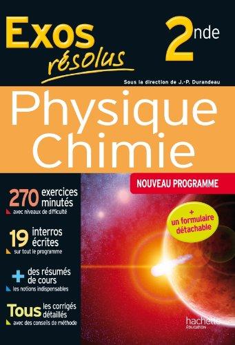 Physique chimie 2de : nouveau programme