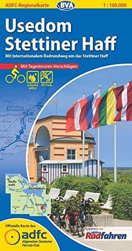 Usedom, Stettiner Haff: mit internationalem Radrundweg um das Stettiner Haff - mit Tagestouren-Vorschlägen - GPS-genau mit UTM-Gitter - ADFC-Radroutennetz (ADFC-Regionalkarte 1:100000)