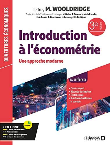 Introduction à l'économétrie : une approche moderne