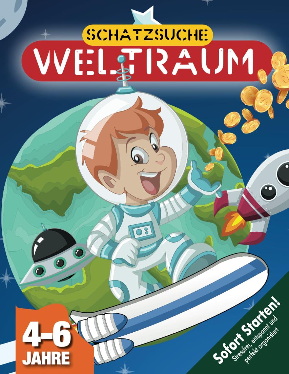 Weltraum Schatzsuche Kindergeburtstag 4-6 Jahre: Findet den Schatz im Weltall und lüftet das Geheimnis des Planeten Erde 9! Sofort startklare Schnitzeljagd. (Bravo Schatzsuche)