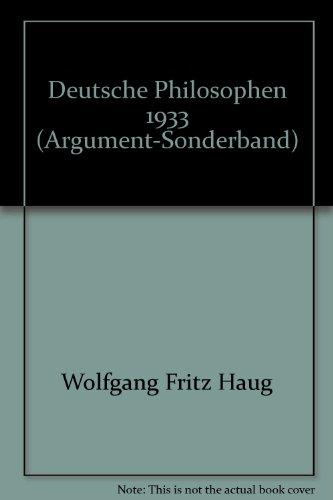 Deutsche Philosophen 1933