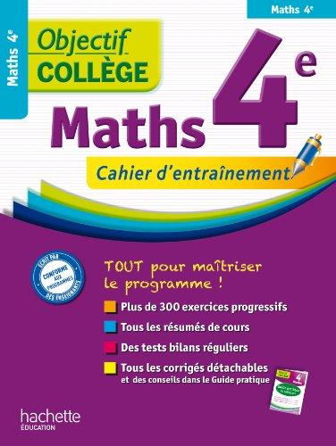 Maths 4e : cahier d'entraînement