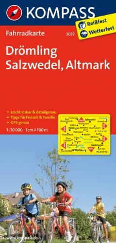 Drömling - Salzwedel - Altmark: Fahrradkarte. GPS-genau. 1:70000