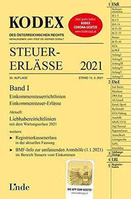 KODEX Steuer-Erlässe 2021, Band I (Kodex des Österreichischen Rechts)