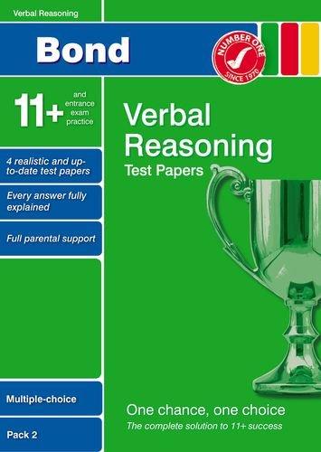 Bond 11+ Test Papers Verbal Reasoning, Multiple-choice