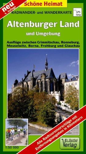 Radwander- und Wanderkarte Altenburger Land und Umgebung: Ausflüge zwischen Crimmitschau, Ronneburg, Meuselwitz, Borna, Frohburg und Glauchau. 1:50000