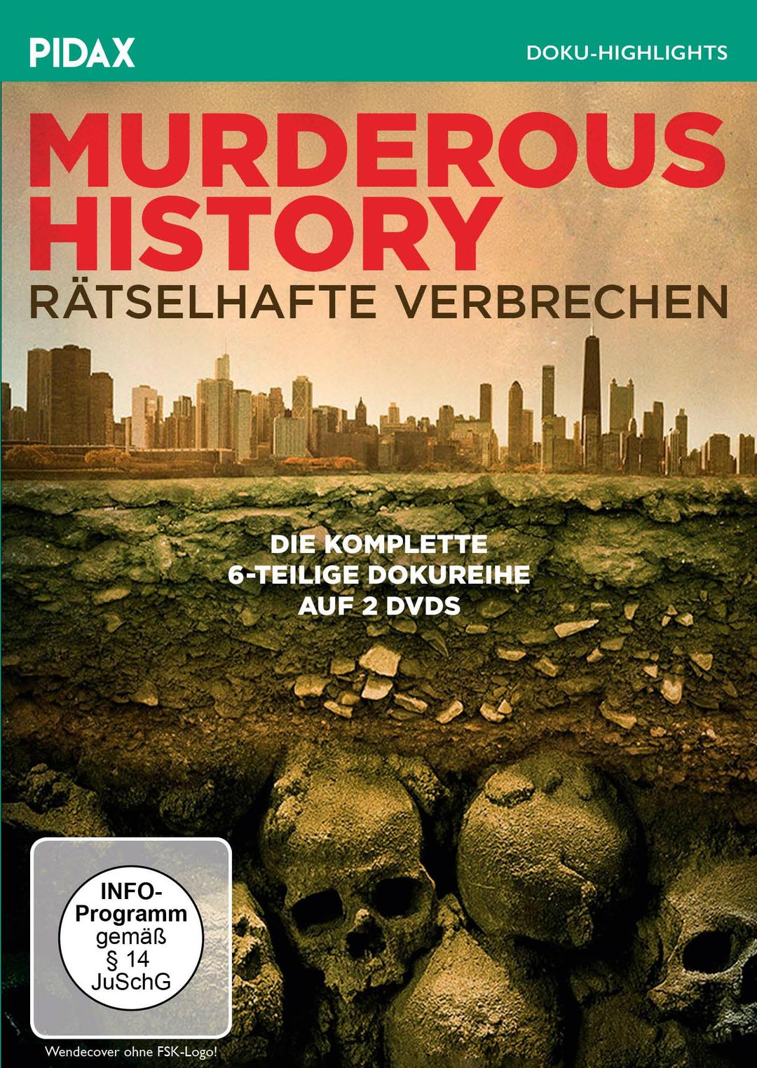 Murderous History - Rätselhafte Verbrechen / Die komplette 6-teilige True-Crime-Dokureihe über aufsehenerregende historische Kriminalfälle (Pidax Doku-Highlights) [2 DVDs]