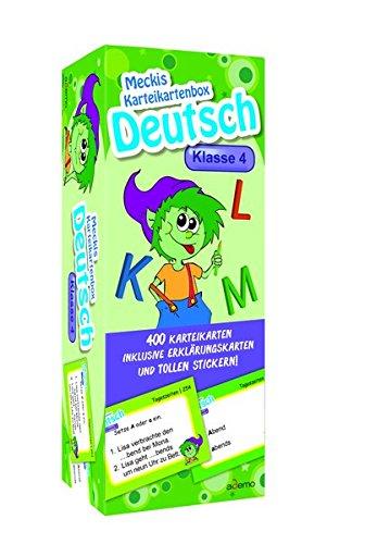 Karteibox Deutsch Klasse 4: mit 400 farbigen Karteikarten und tollen Stickern