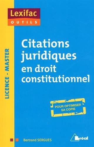 Citations juridiques en droit constitutionnel