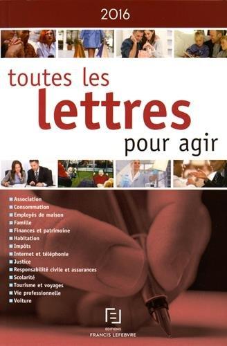 Toutes les lettres pour agir : 2016